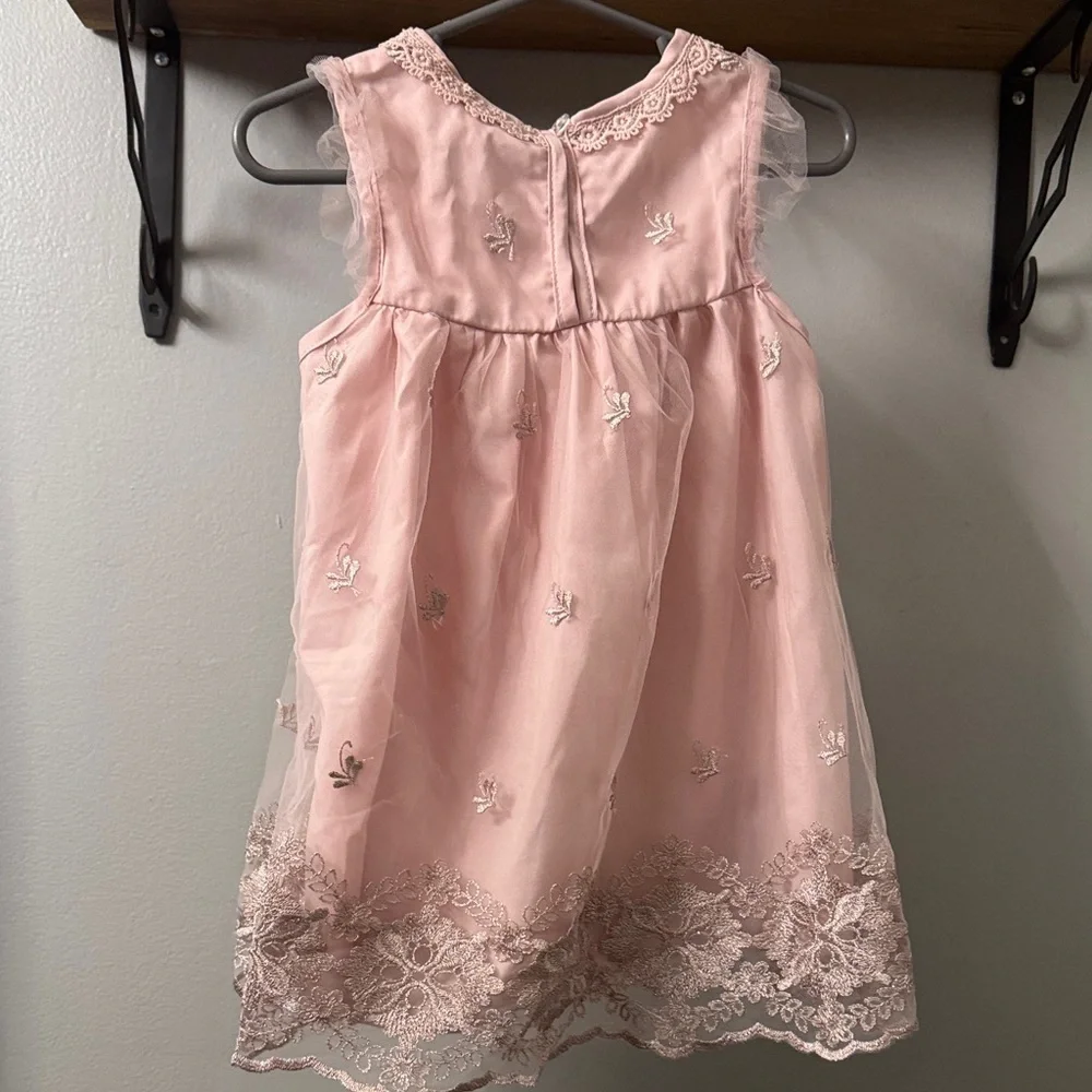 Baby Girls Pink Lace Dress